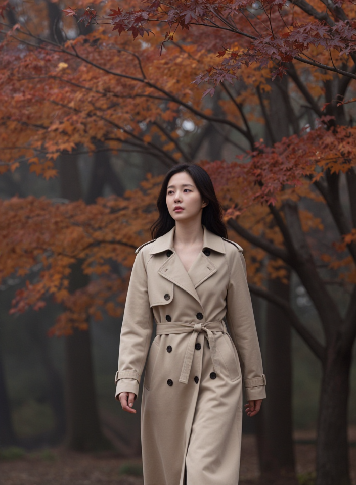 안개 낀 가을 산책