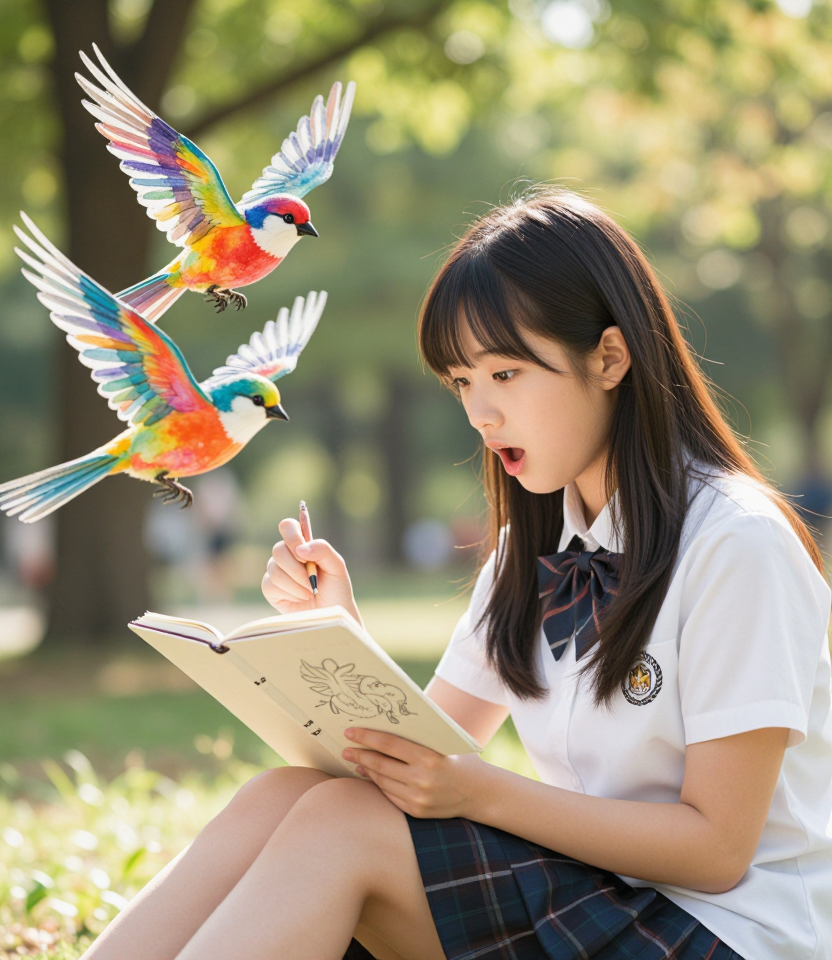 스케치북에서 튀어나온 새